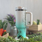 Western Boho White/Teal to Black Tumbler 40 oz 