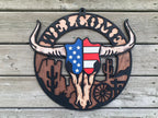 Western Longhorn Door Hangers – Handcrafted Boho Chic Decor 