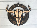 Western Longhorn Door Hangers – Handcrafted Boho Chic Decor 