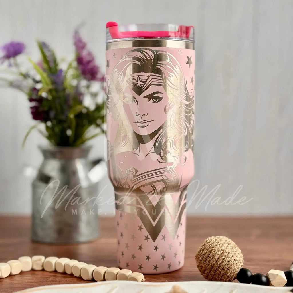 Wonder Woman  Quencher Tumbler (30oz, 40oz, + Stanleys)