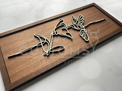 Wood Doodle Art Wall Decor 