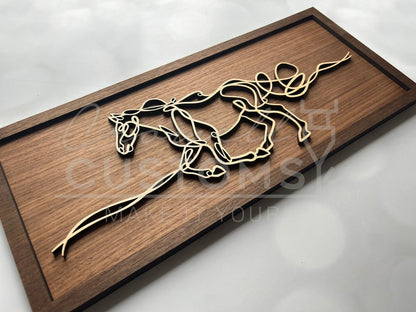 Wood Doodle Art Wall Decor 