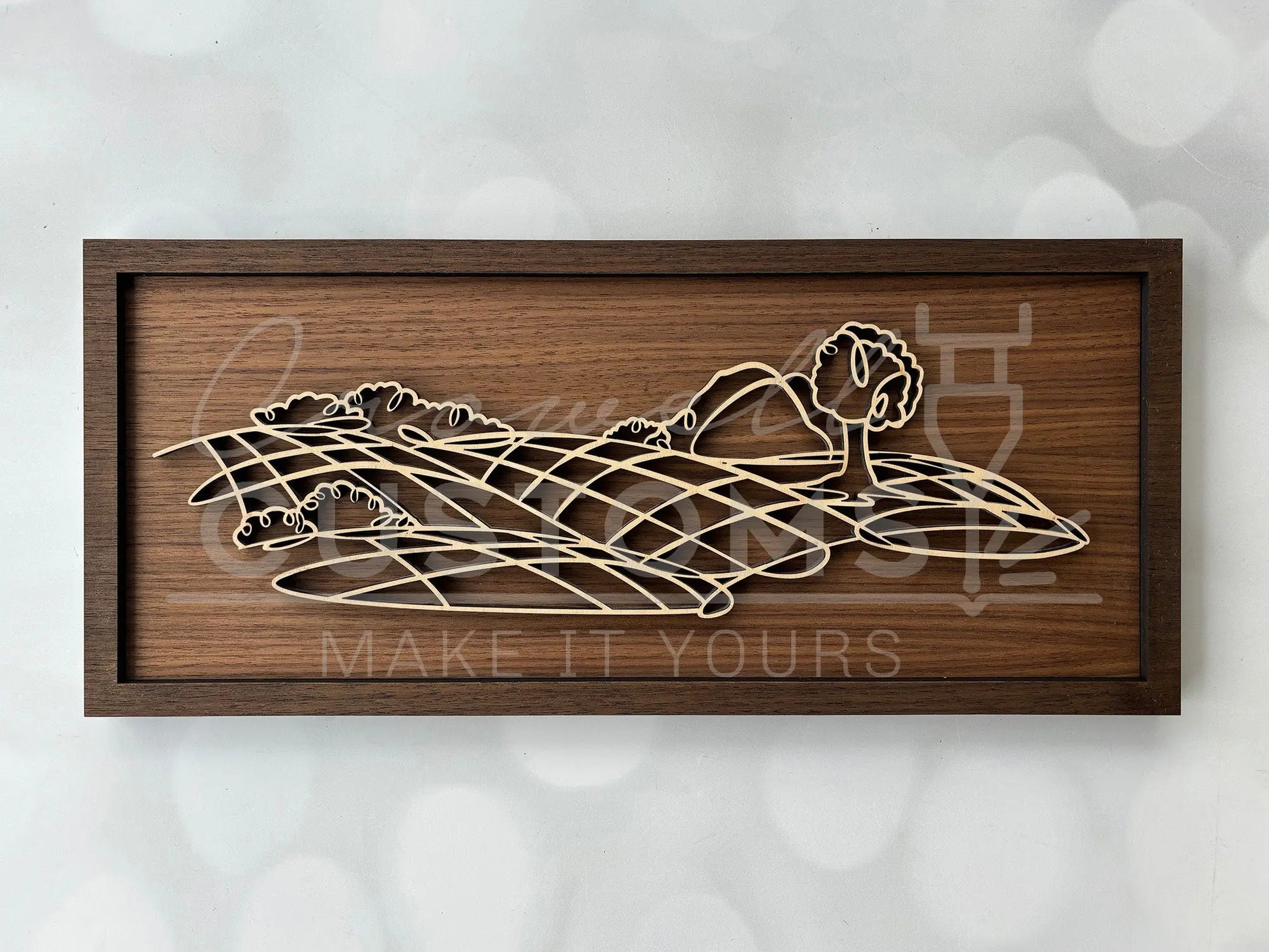 Wood Doodle Art Wall Decor 