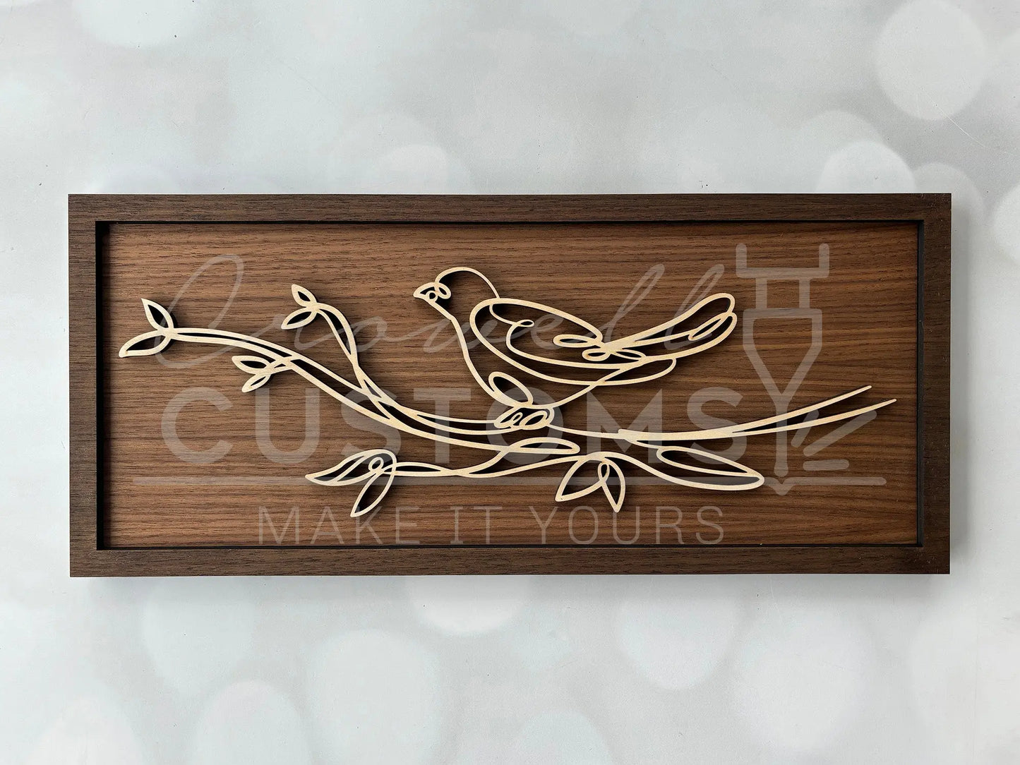 Wood Doodle Art Wall Decor 