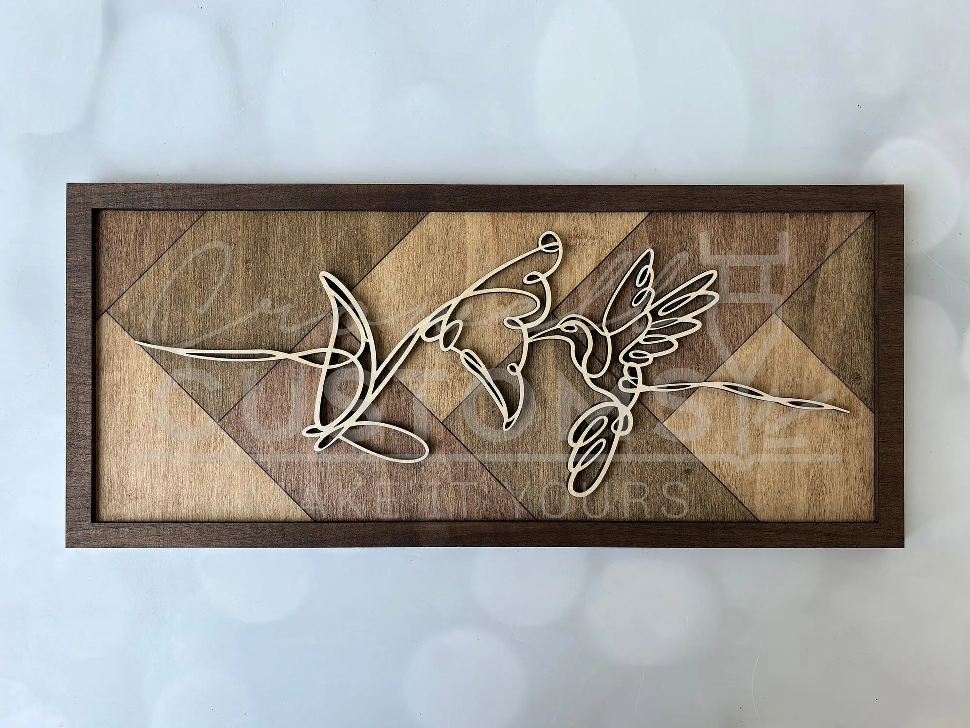 Wood Doodle Art Wall Decor 