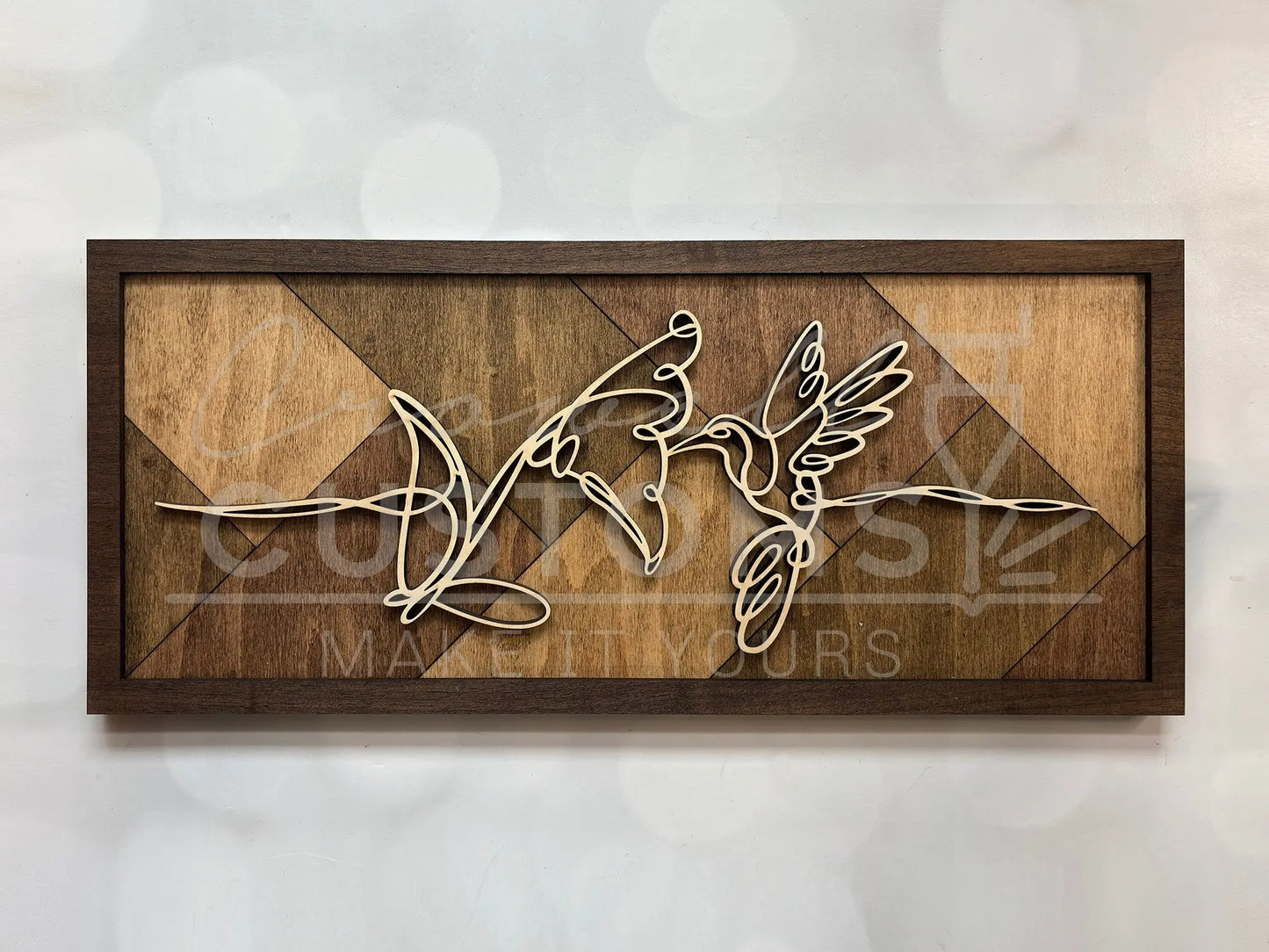 Wood Doodle Art Wall Decor 