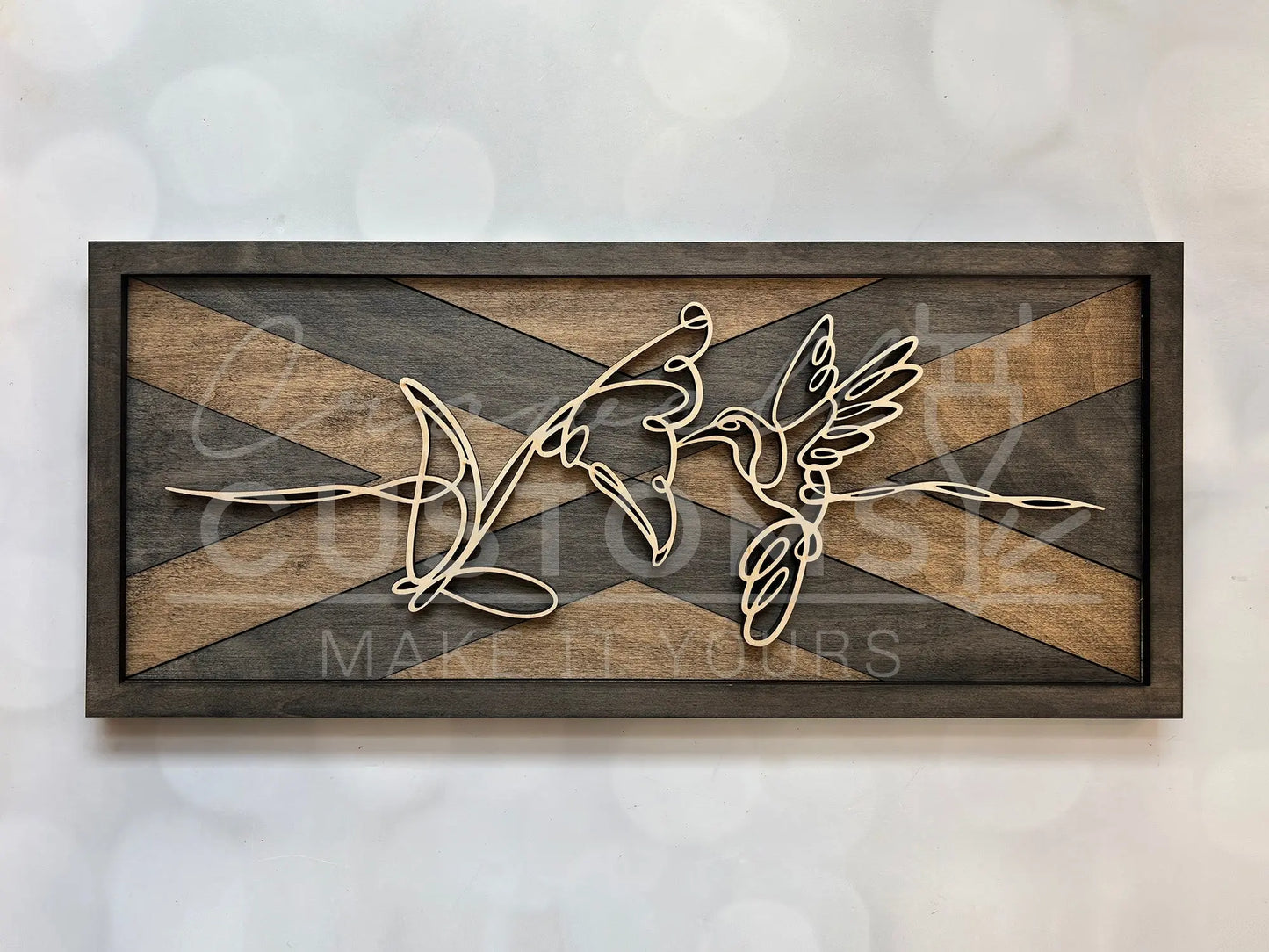 Wood Doodle Art Wall Decor 