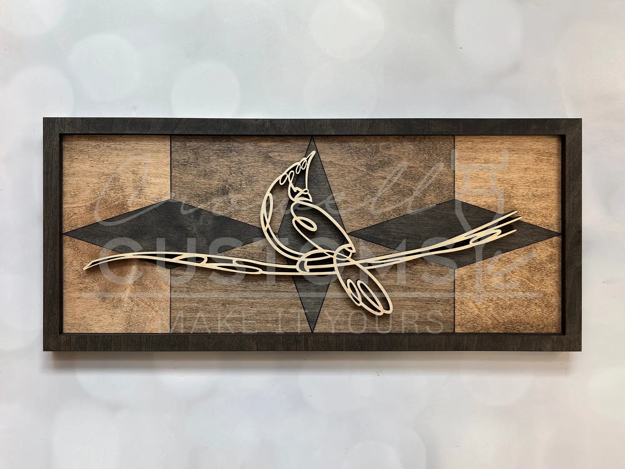 Wood Doodle Art Wall Decor 