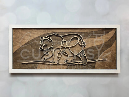 Wood Doodle Art Wall Decor 