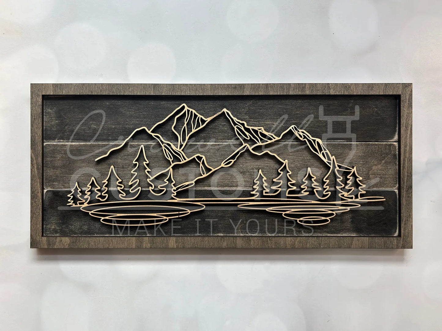 Wood Doodle Art Wall Decor 