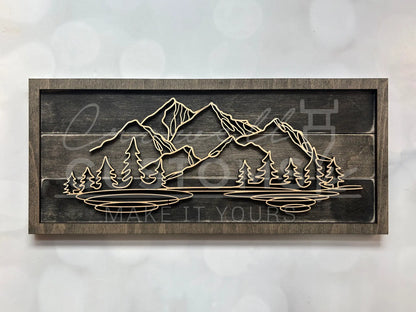 Wood Doodle Art Wall Decor 