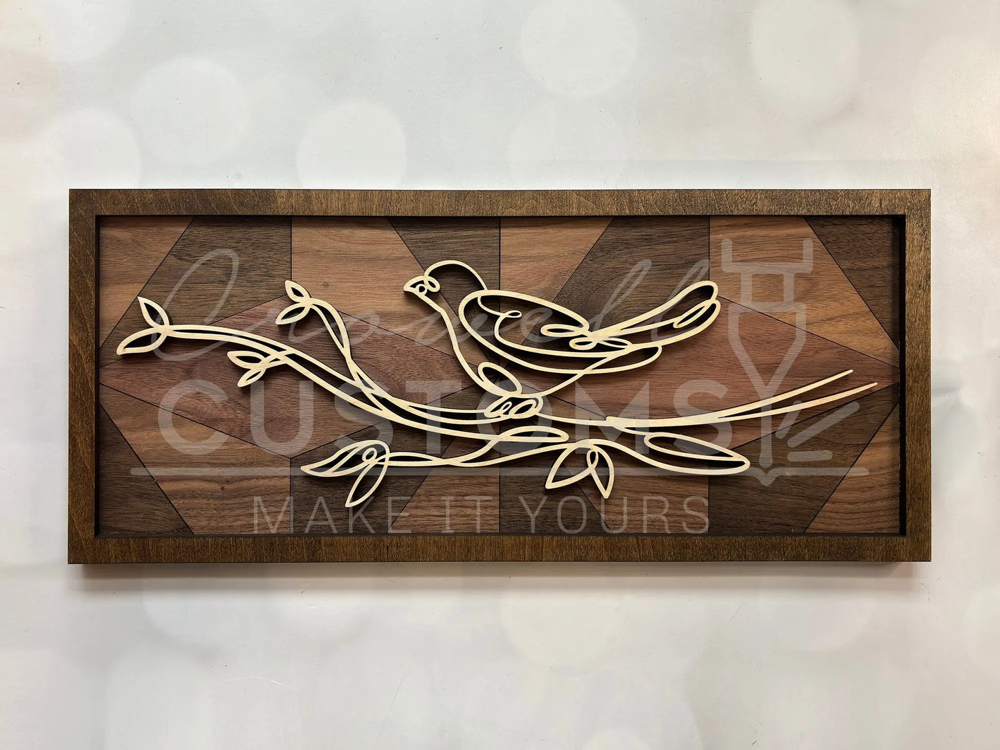 Wood Doodle Art Wall Decor 