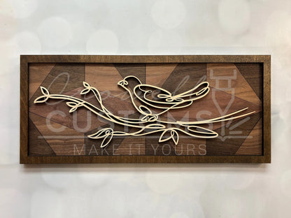 Wood Doodle Art Wall Decor 