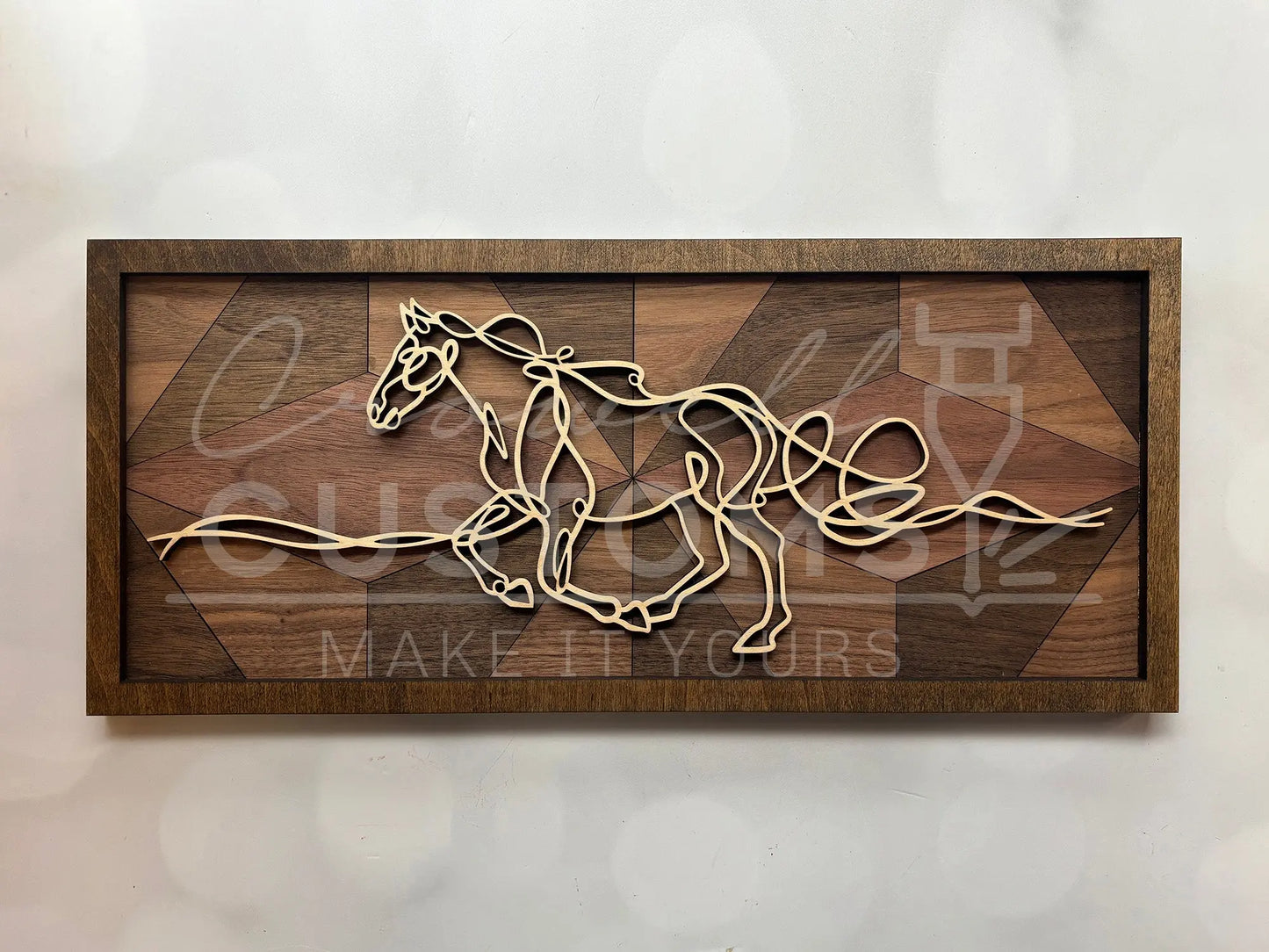 Wood Doodle Art Wall Decor 