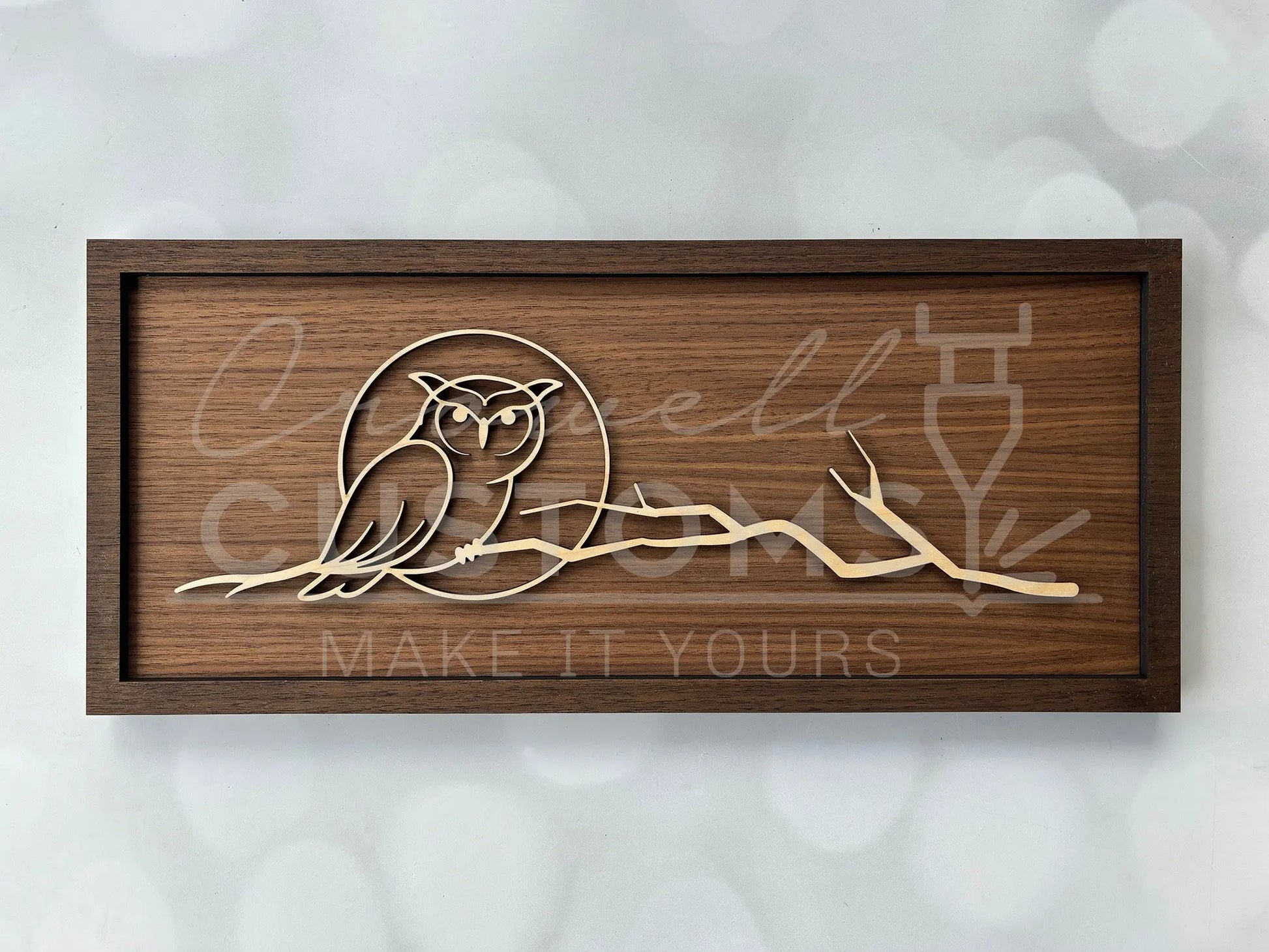 Wood Line Art Wall Decor 