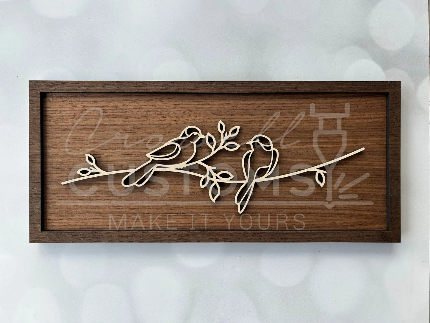 Wood Line Art Wall Decor 