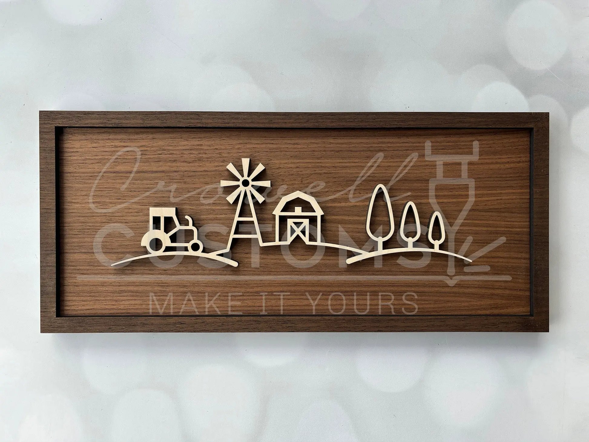 Wood Line Art Wall Decor 