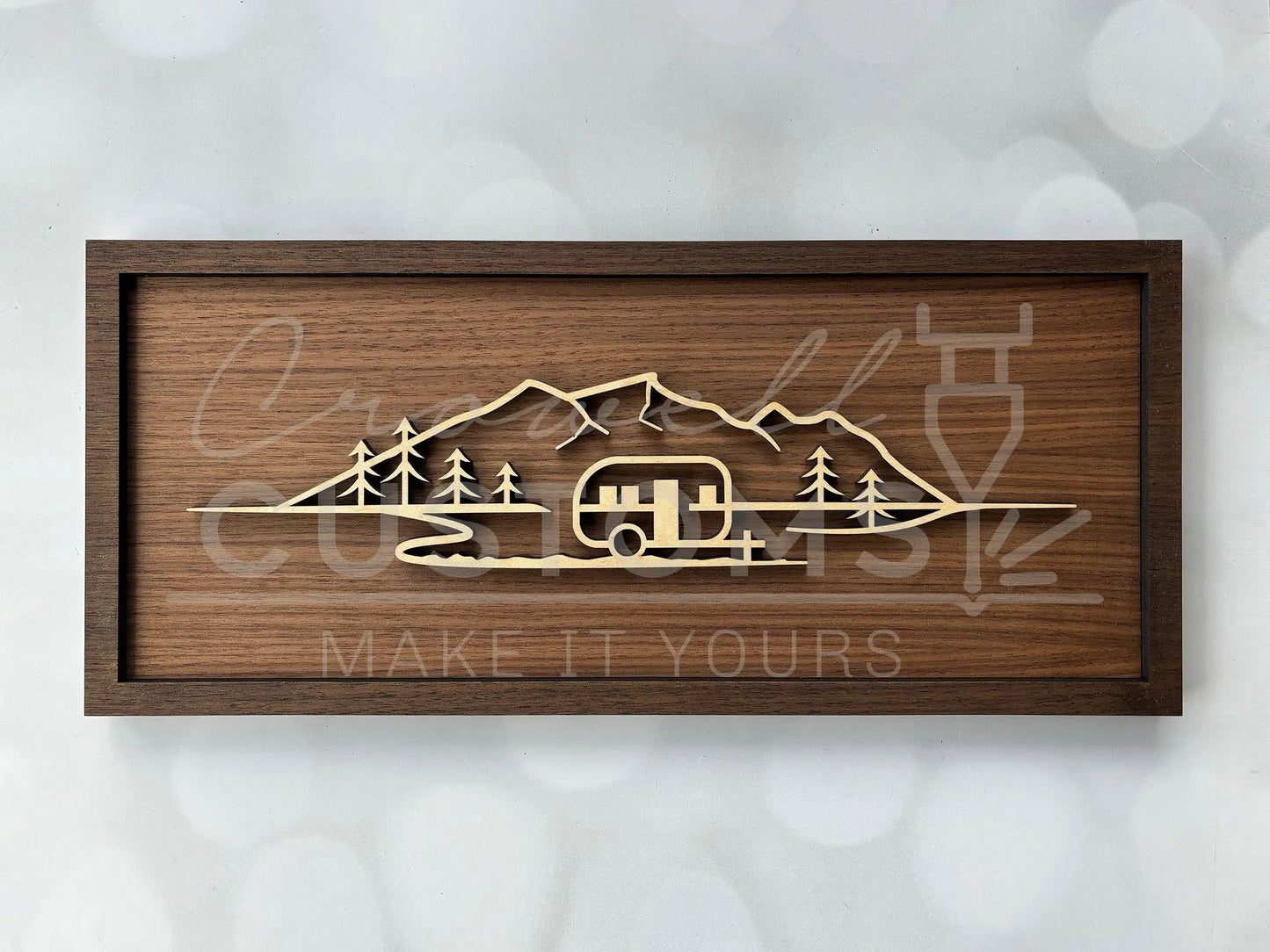 Wood Line Art Wall Decor 