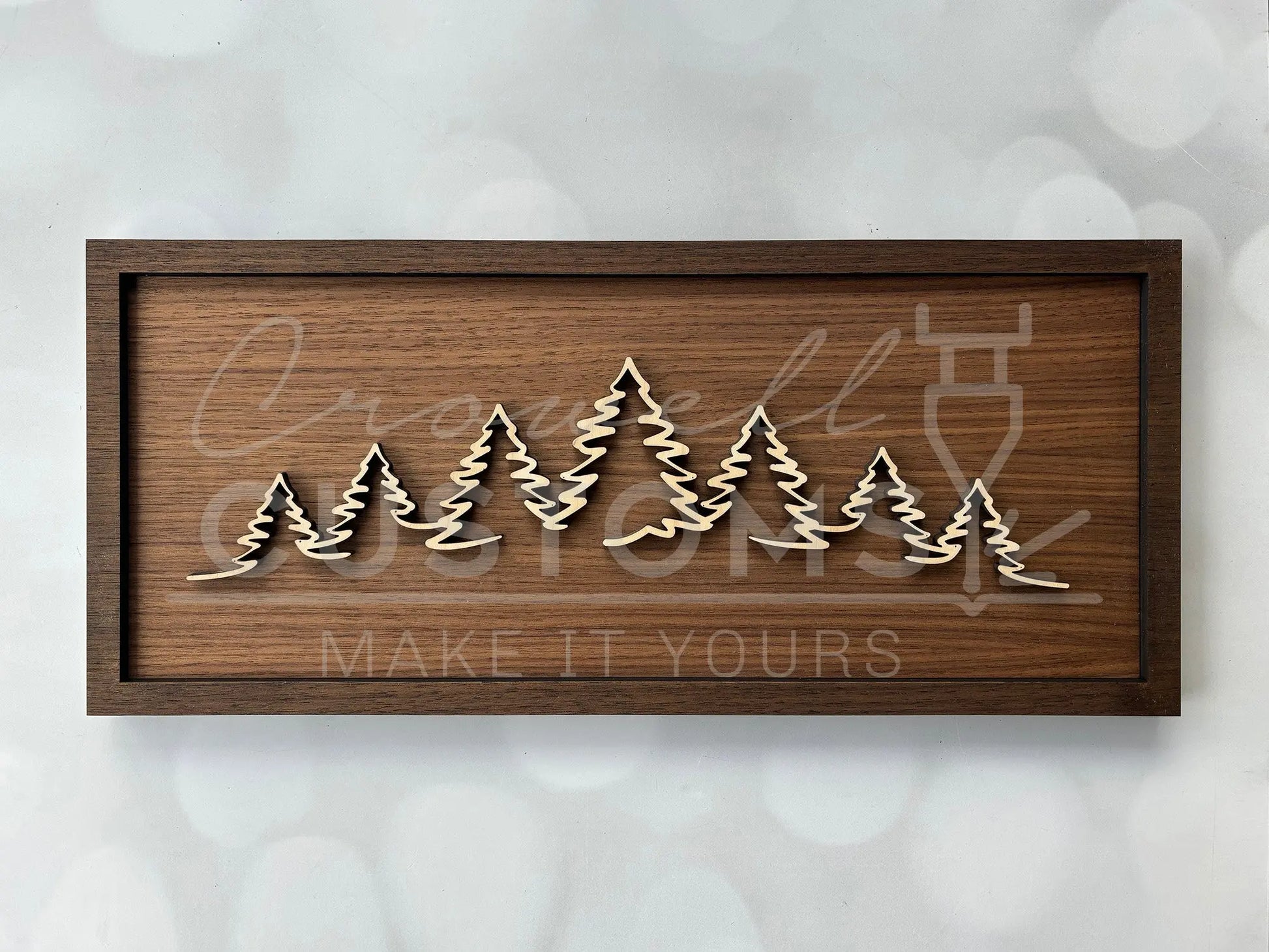 Wood Line Art Wall Decor 