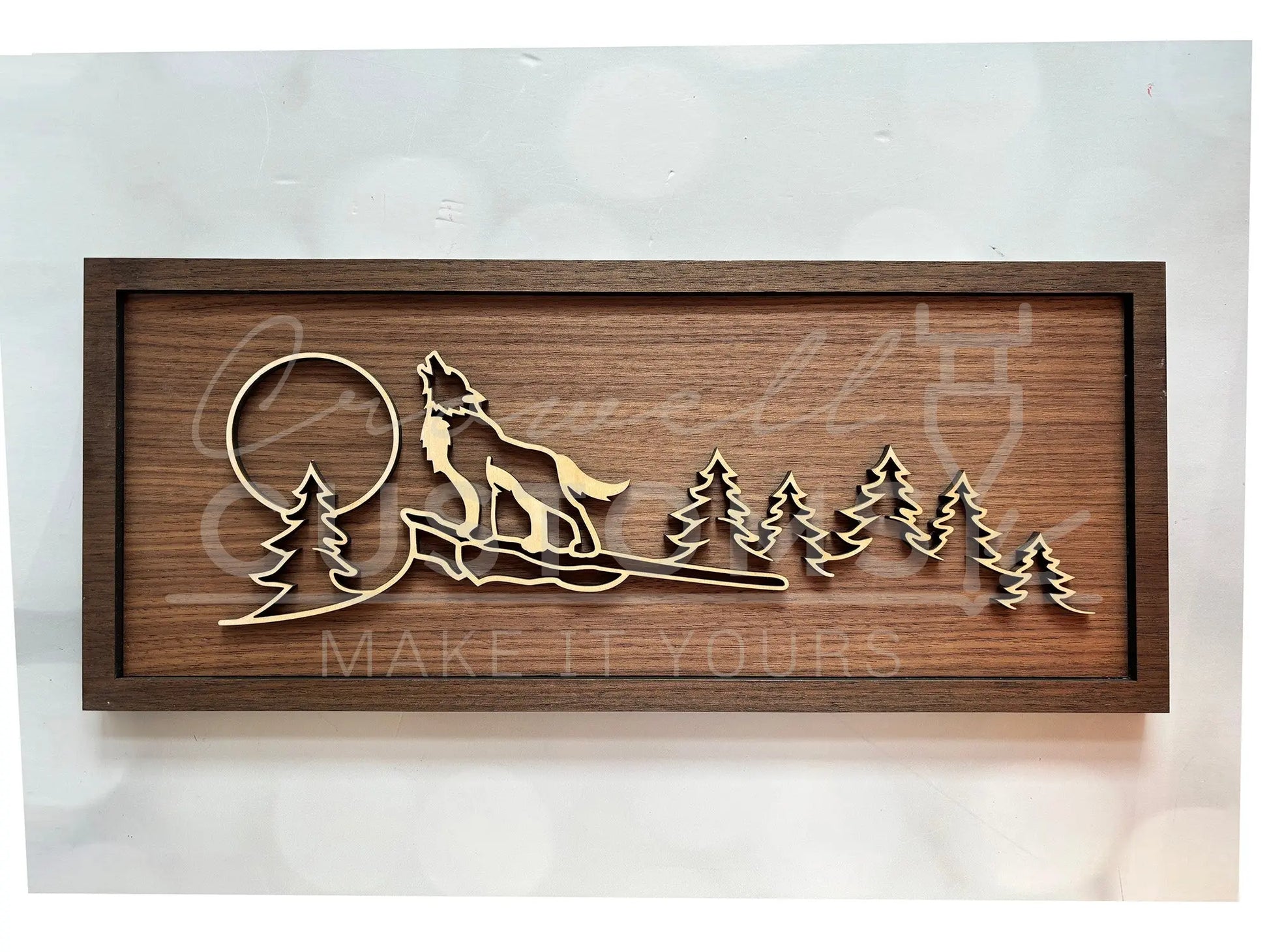 Wood Line Art Wall Decor 