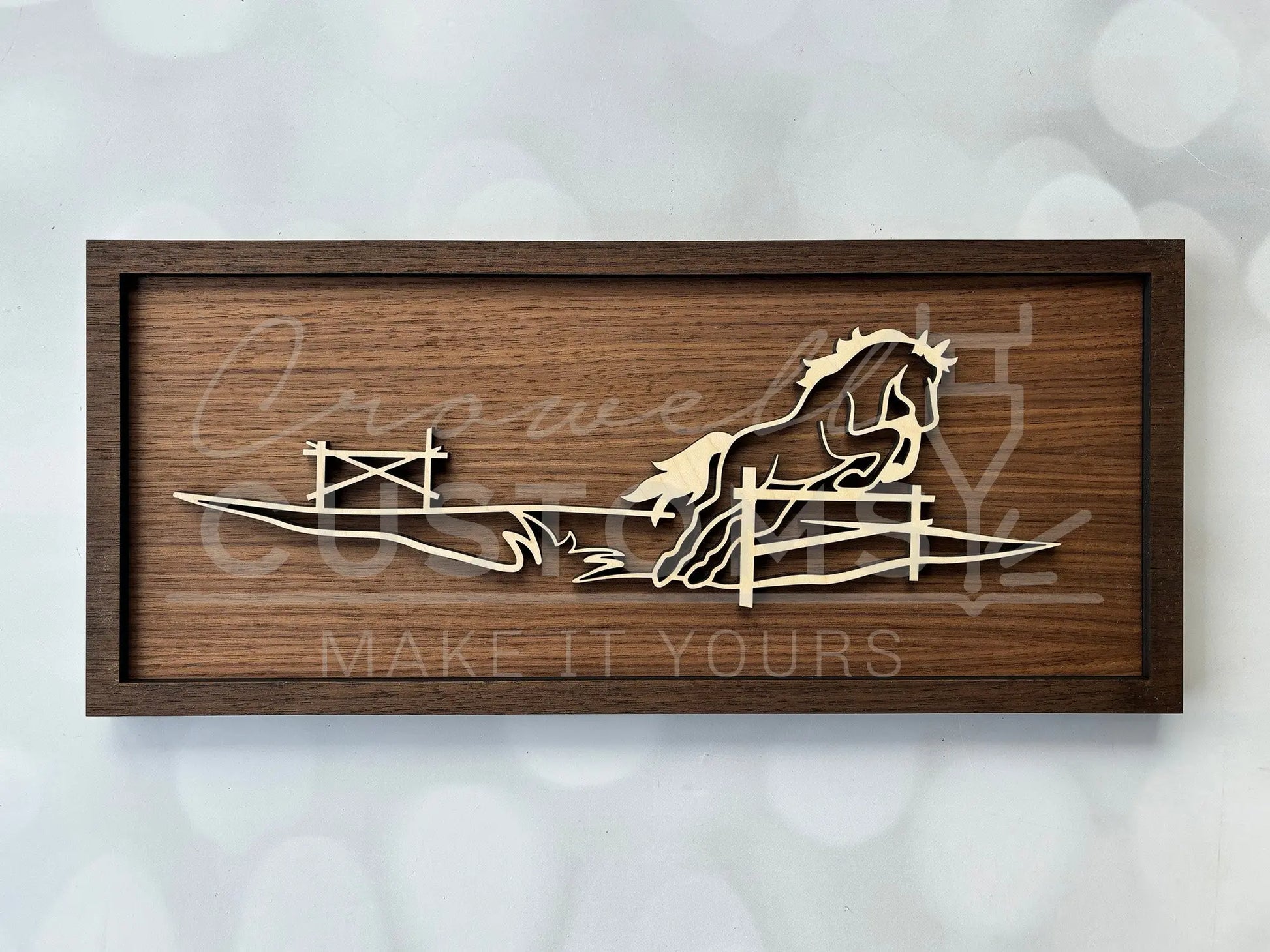 Wood Line Art Wall Decor 