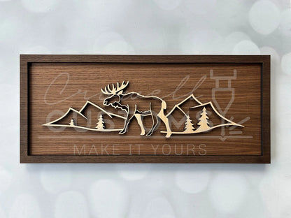 Wood Line Art Wall Decor 