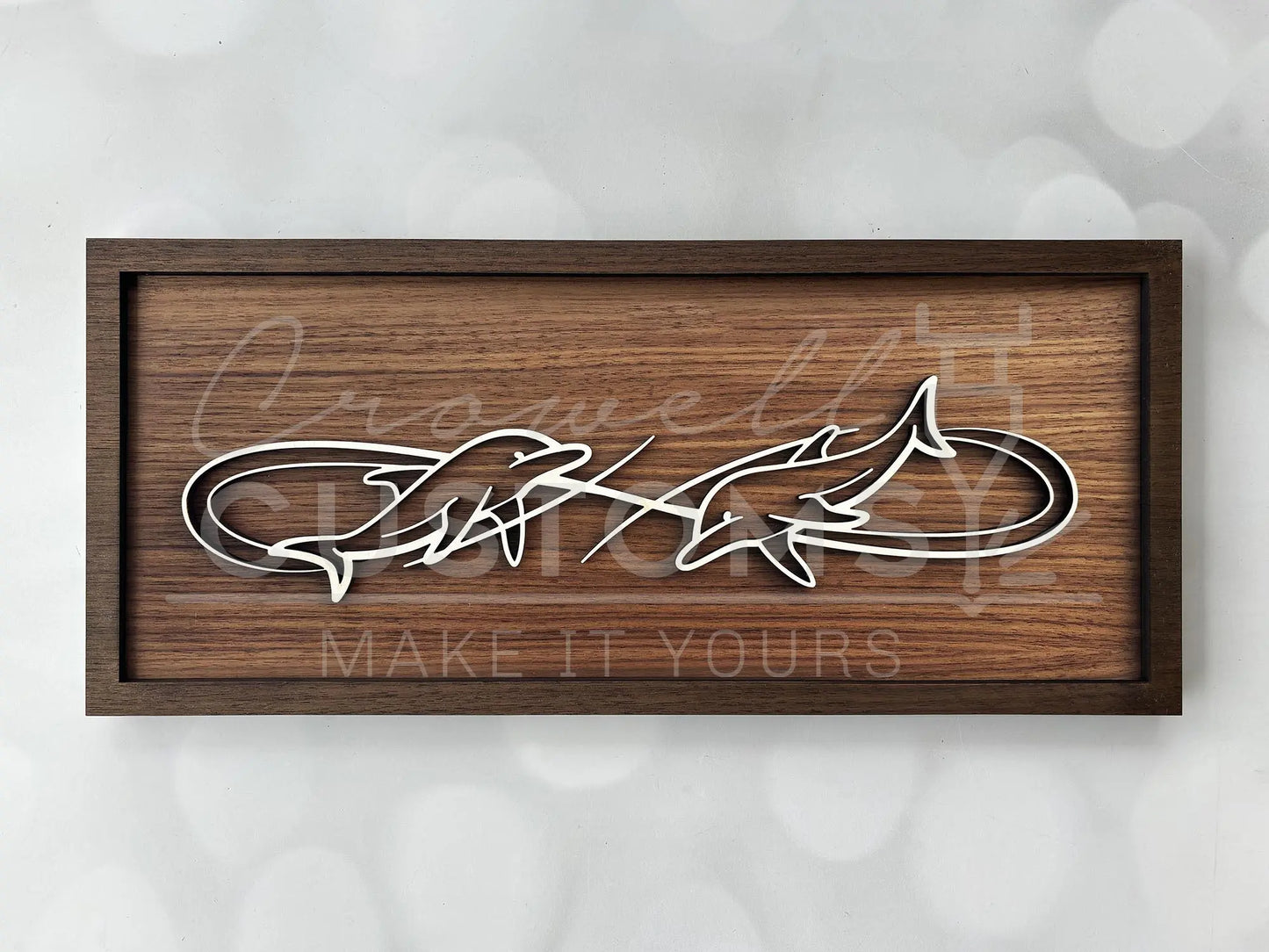 Wood Line Art Wall Decor 