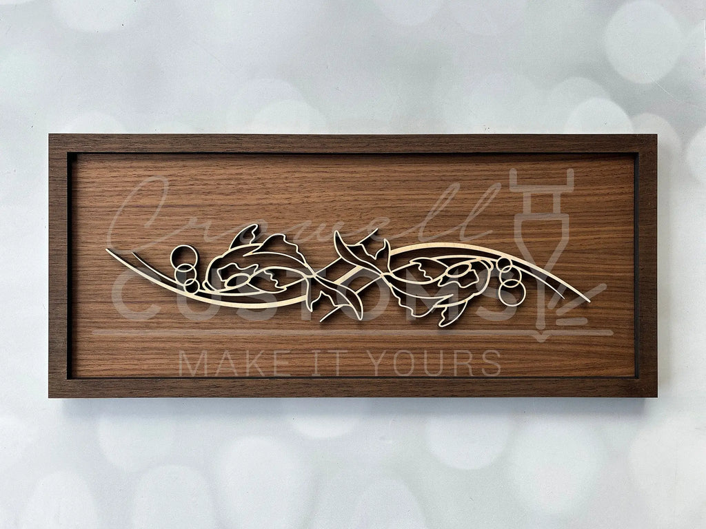 Wood Line Art Wall Decor 