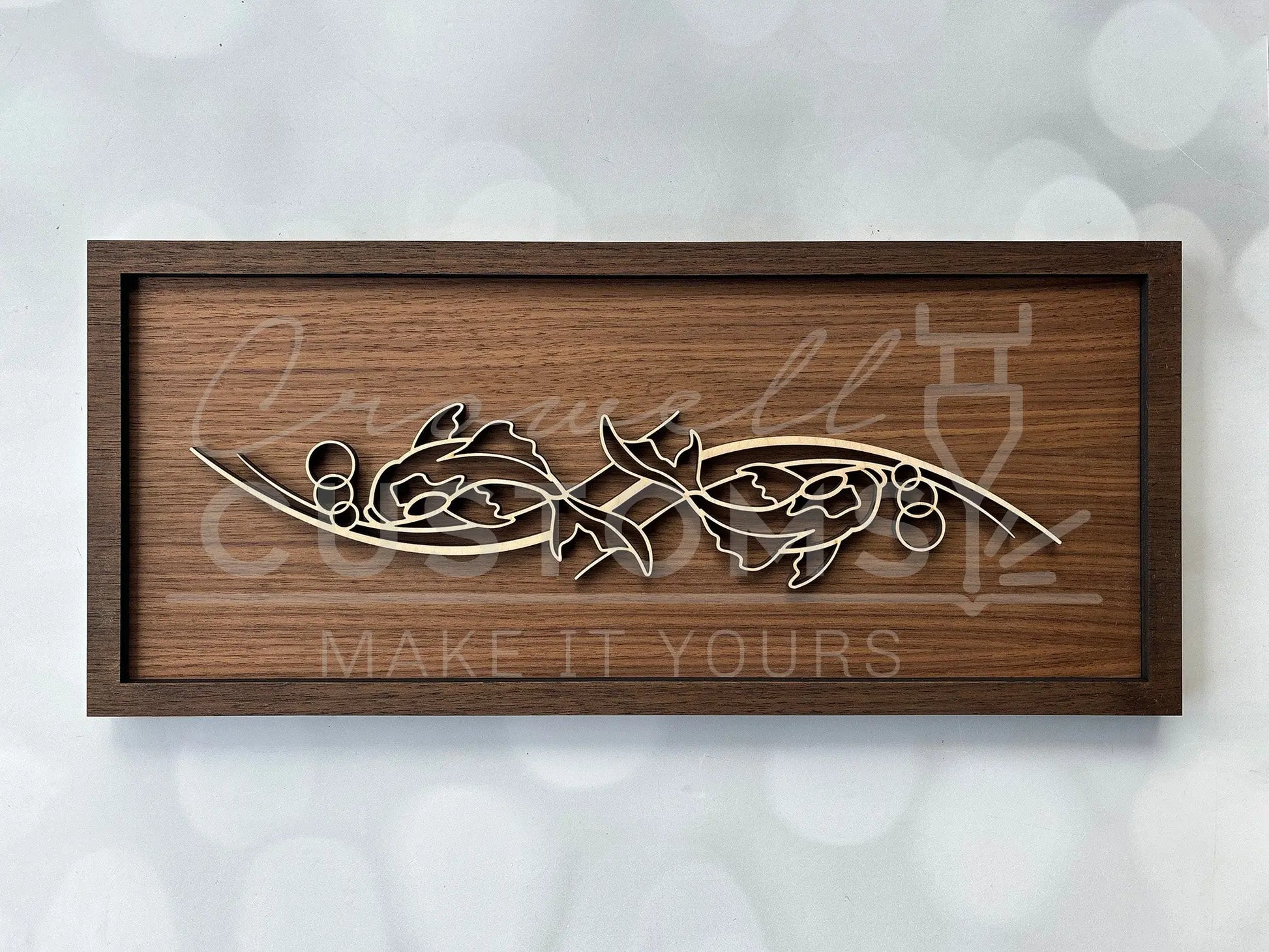 Wood Line Art Wall Decor 