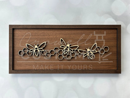 Wood Line Art Wall Decor 