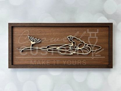 Wood Line Art Wall Decor 