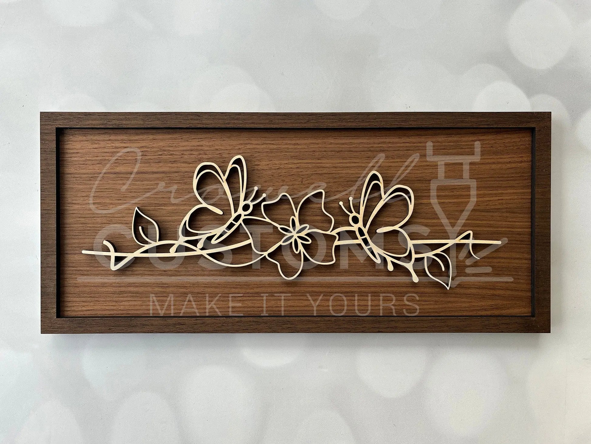 Wood Line Art Wall Decor 