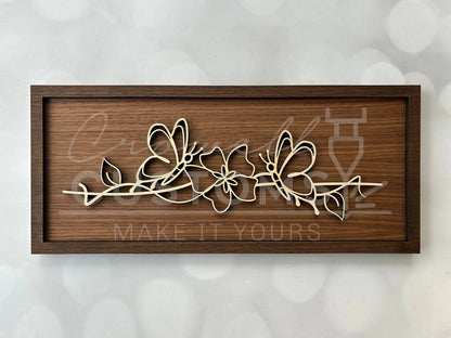 Wood Line Art Wall Decor 