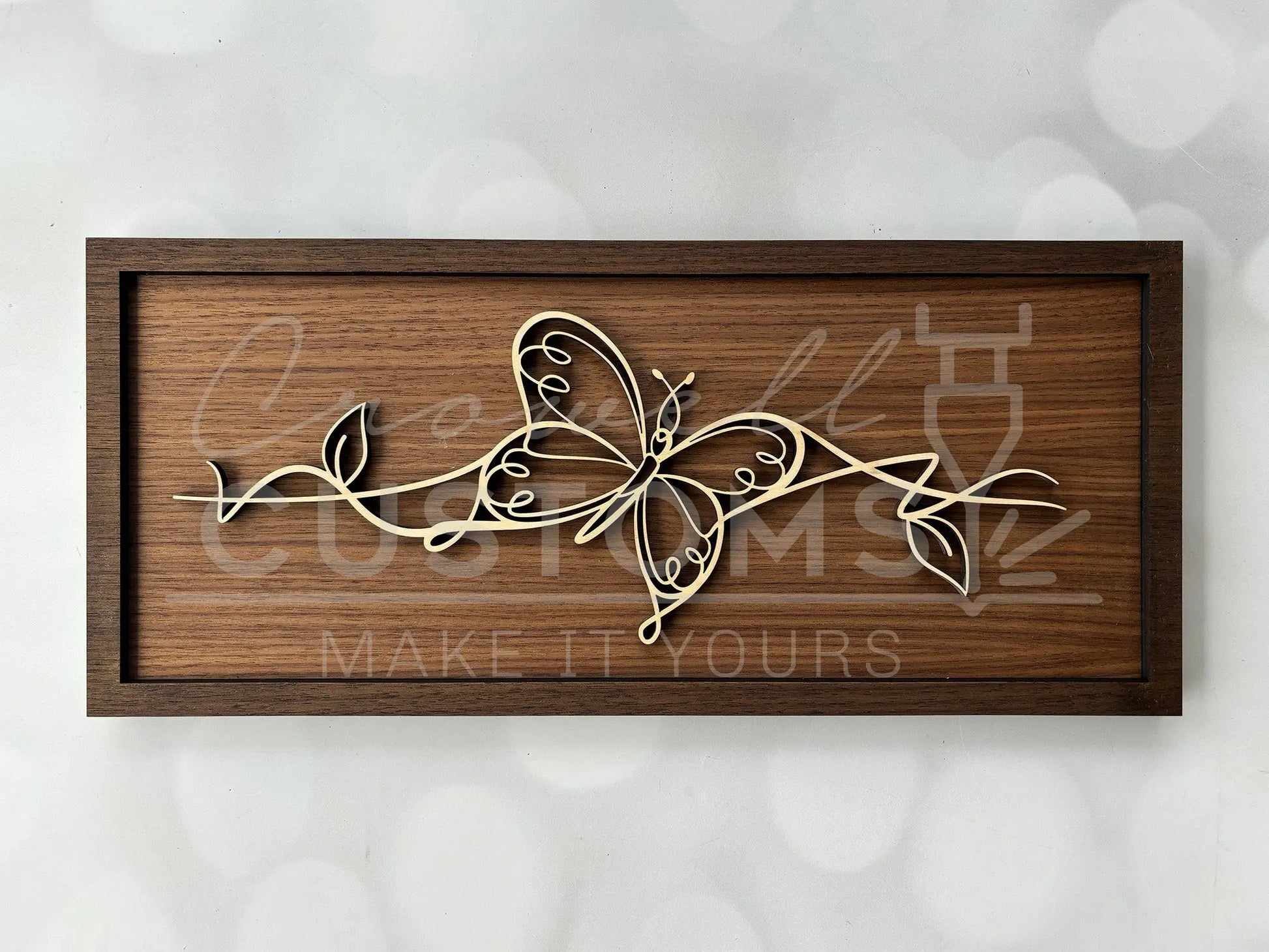 Wood Line Art Wall Decor 