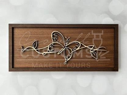 Wood Line Art Wall Decor 