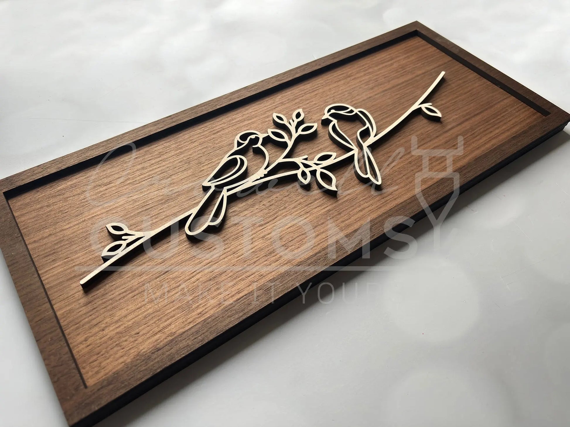 Wood Line Art Wall Decor 