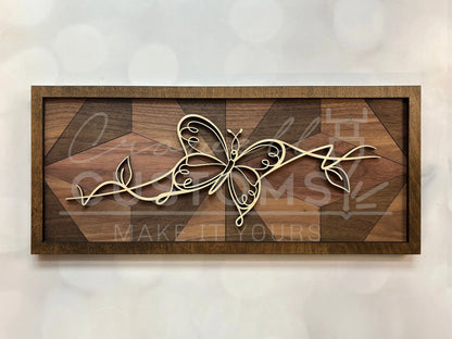 Wood Line Art Wall Decor 