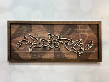 Wood Line Art Wall Decor 