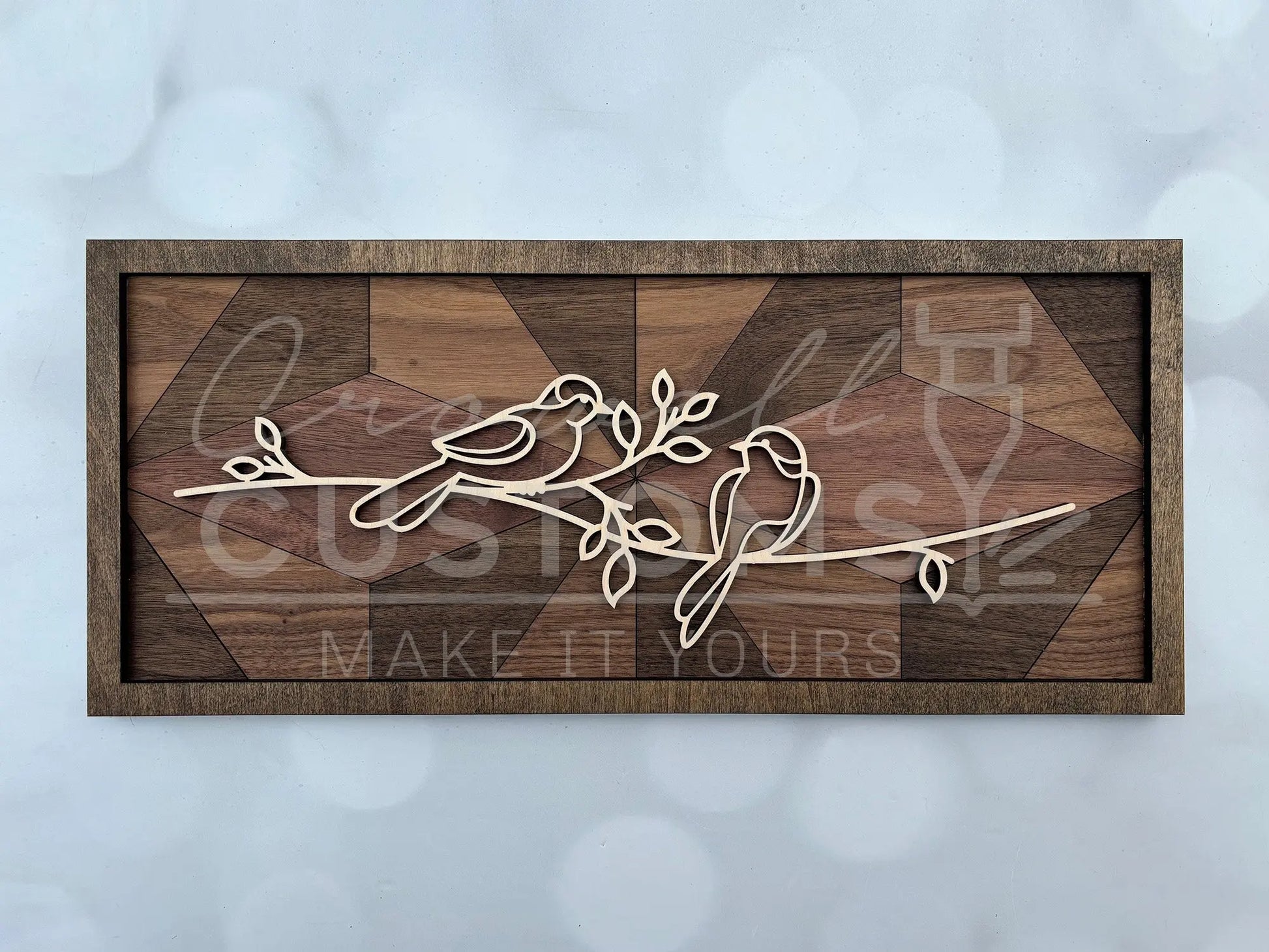 Wood Line Art Wall Decor 