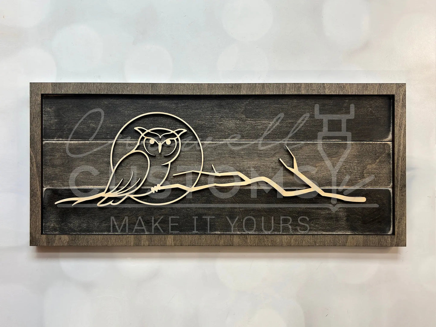 Wood Line Art Wall Decor 