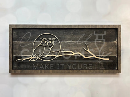 Wood Line Art Wall Decor 