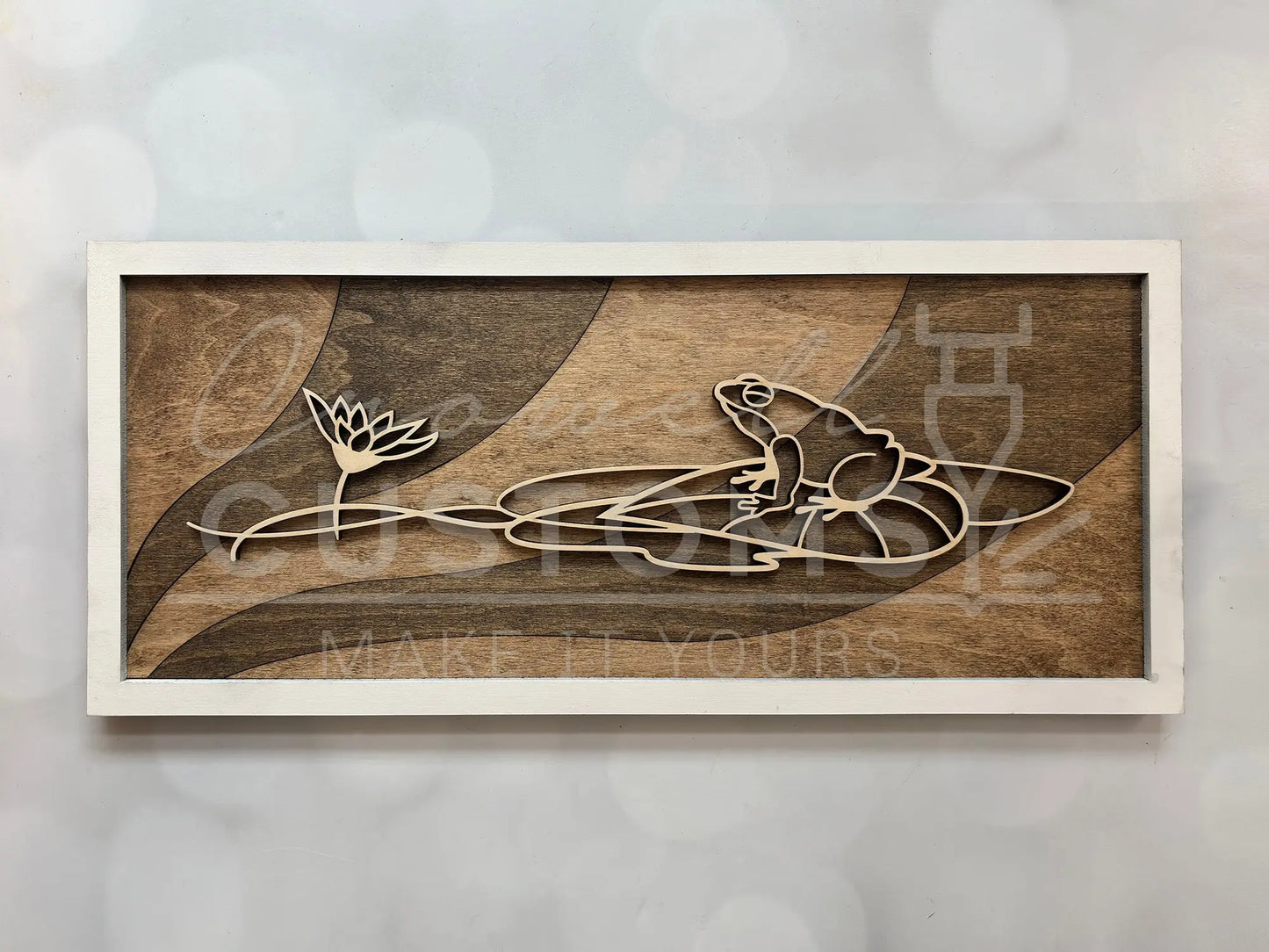 Wood Line Art Wall Decor 