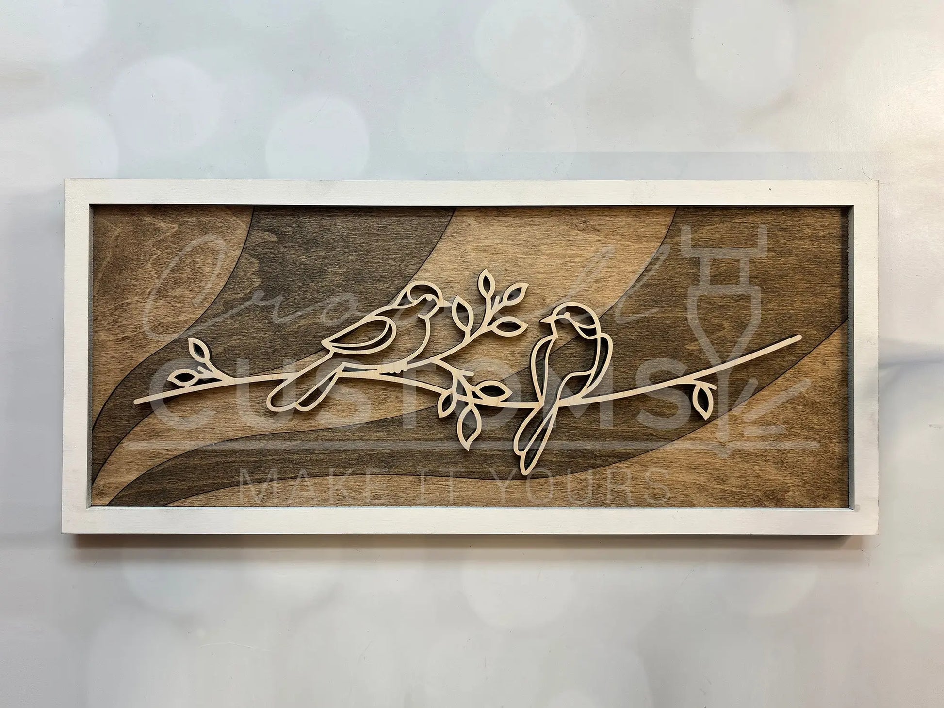 Wood Line Art Wall Decor 