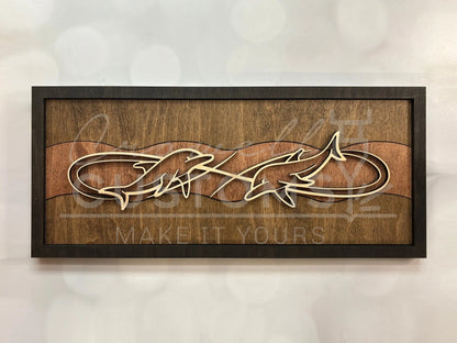 Wood Line Art Wall Decor 