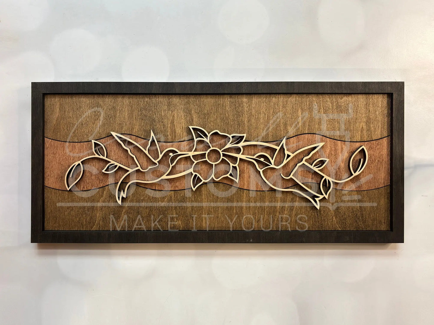 Wood Line Art Wall Decor 