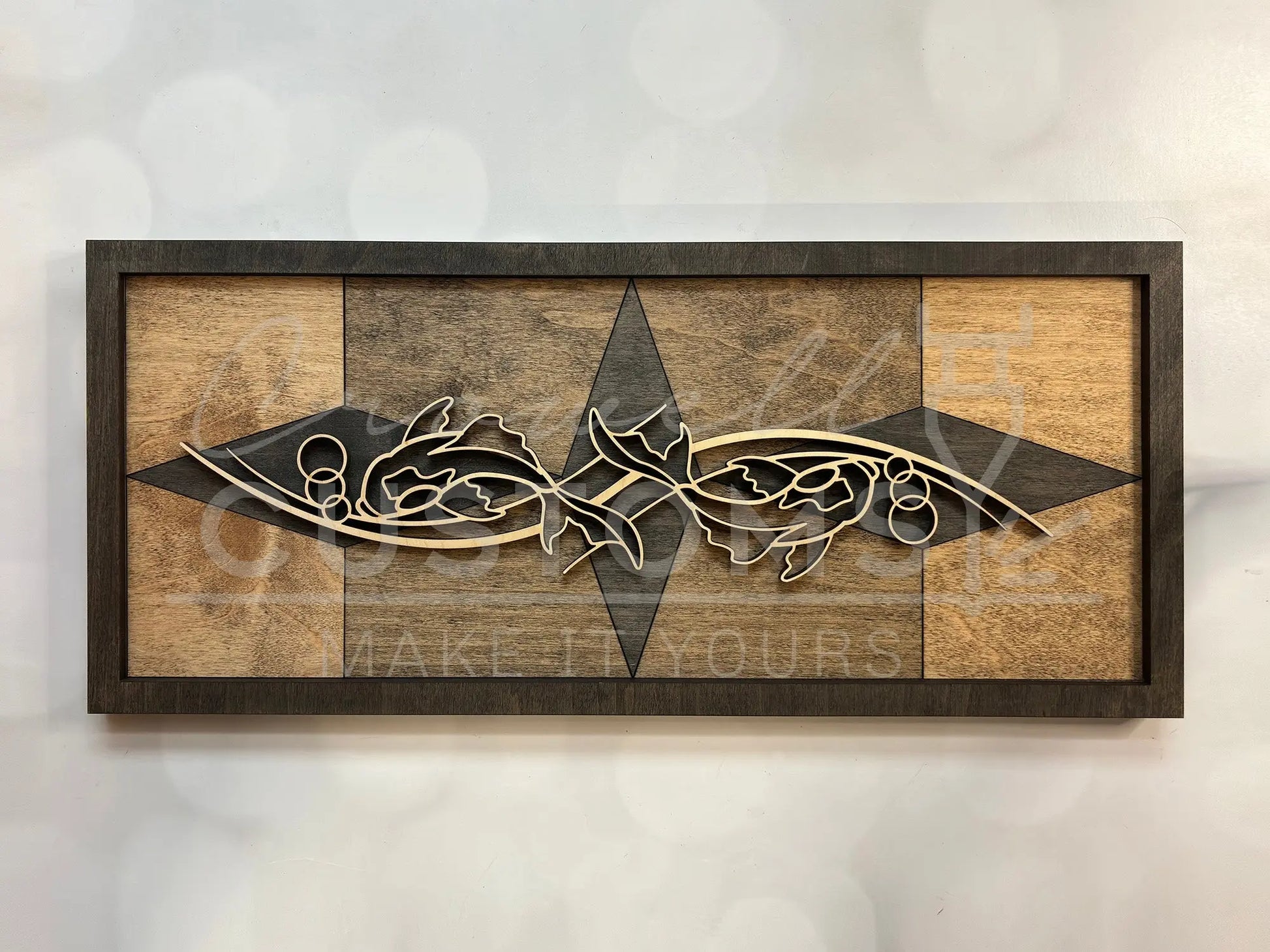 Wood Line Art Wall Decor 