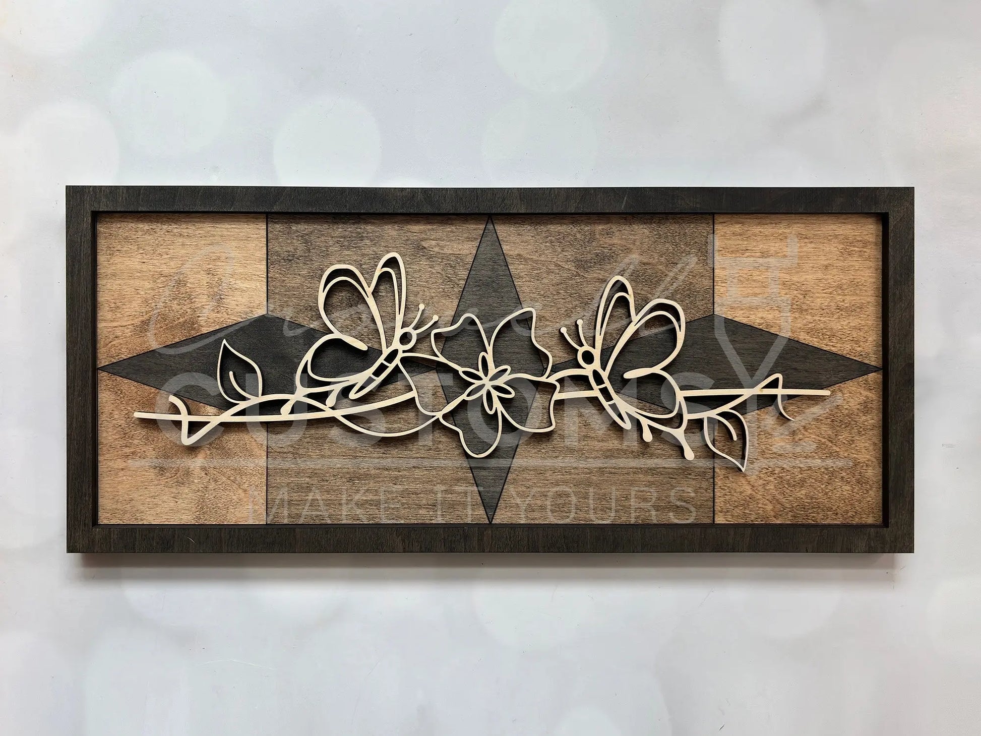 Wood Line Art Wall Decor 