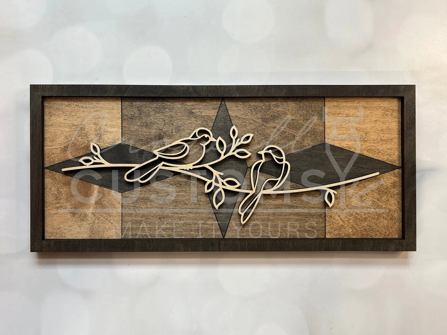 Wood Line Art Wall Decor 