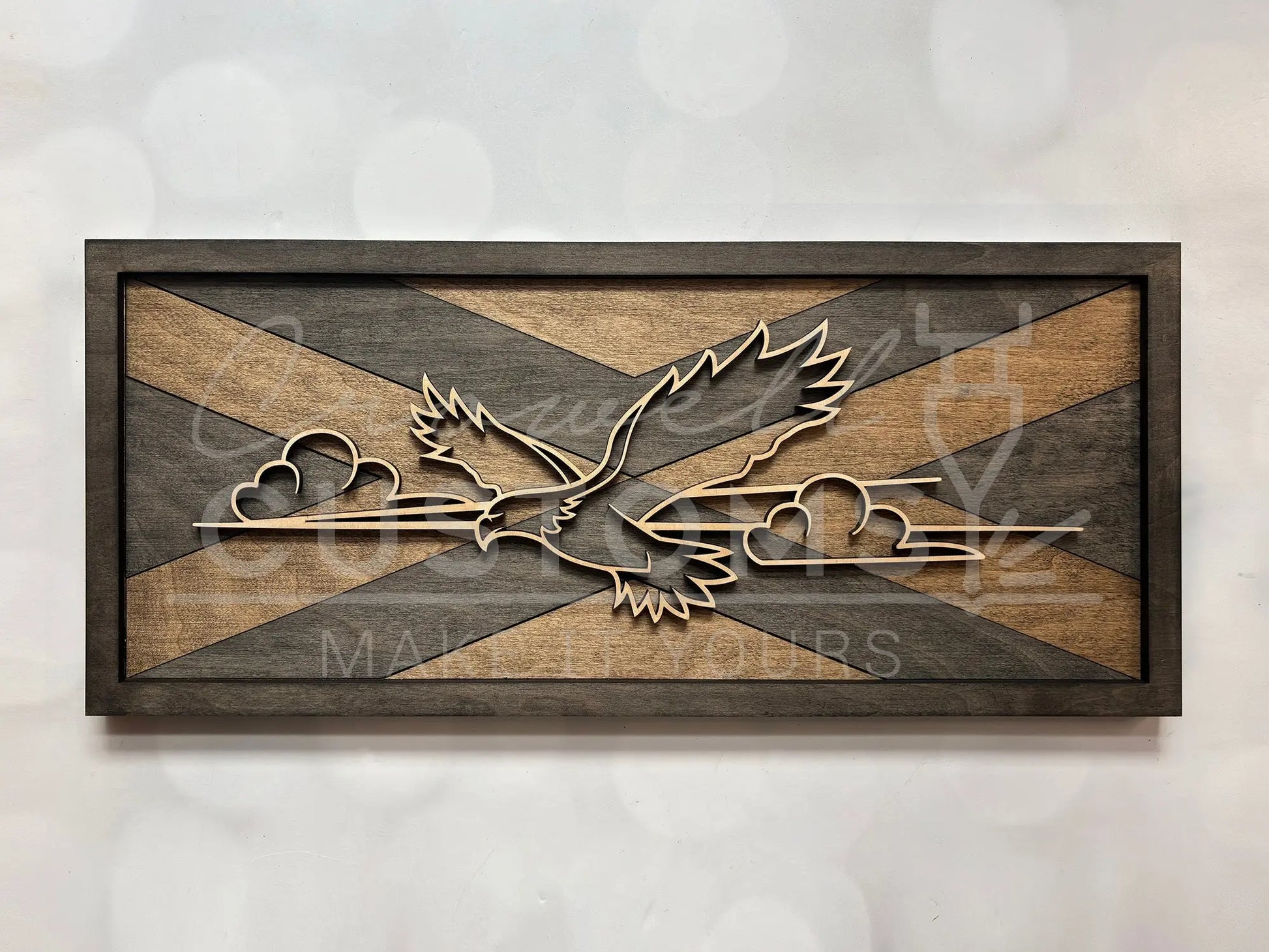 Wood Line Art Wall Decor 