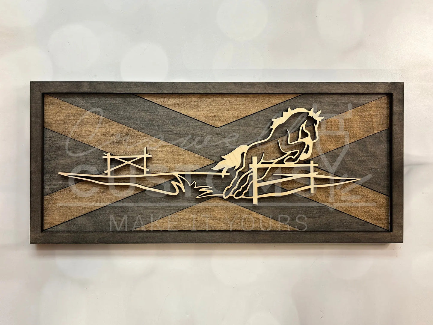 Wood Line Art Wall Decor 